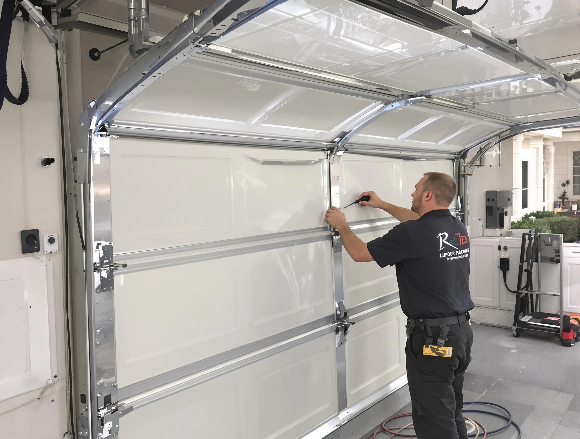 Glendale Garage Door Repair professional performing panel repair in Glendale