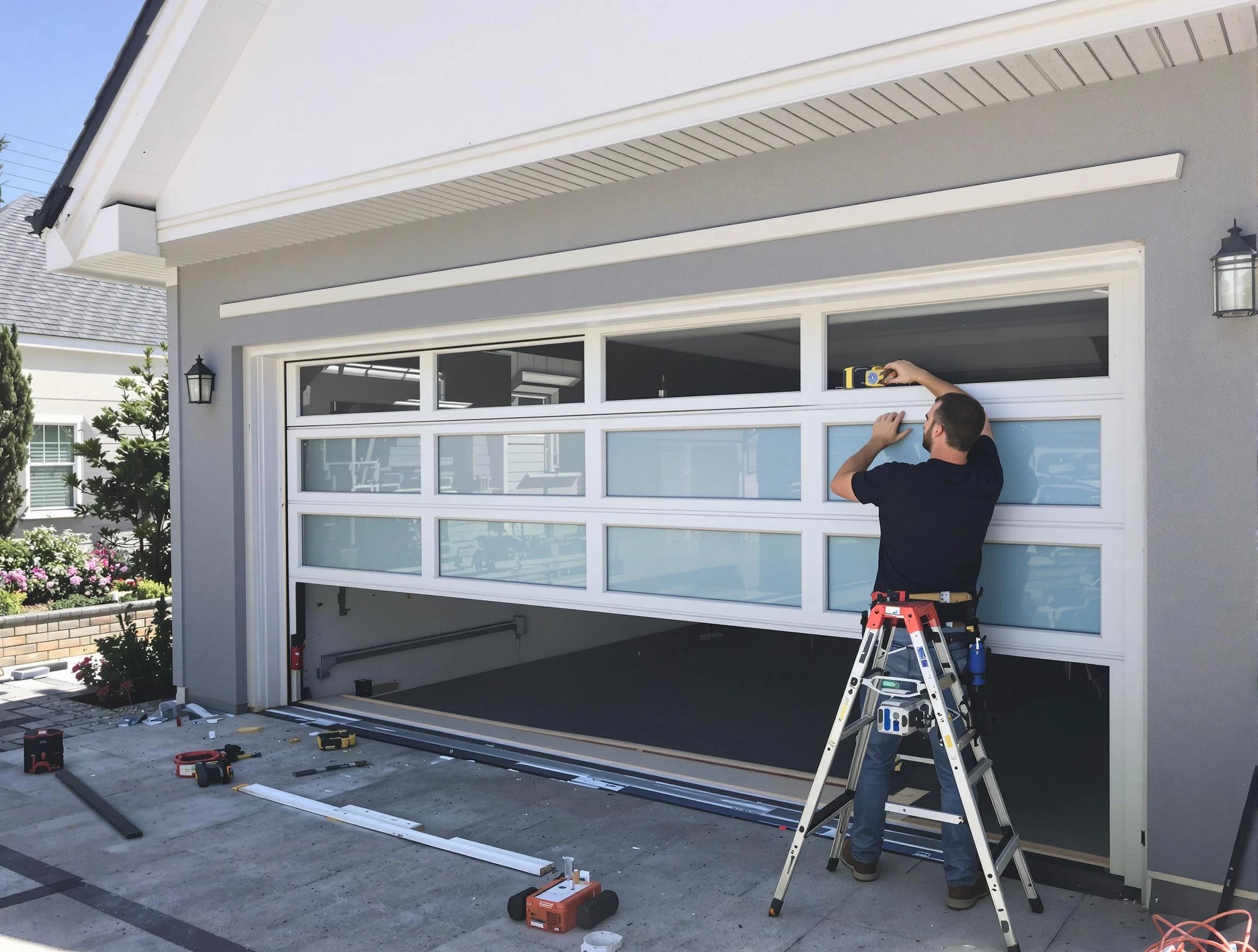 Glendale Garage Door Repair team performing garage door replacement in Glendale