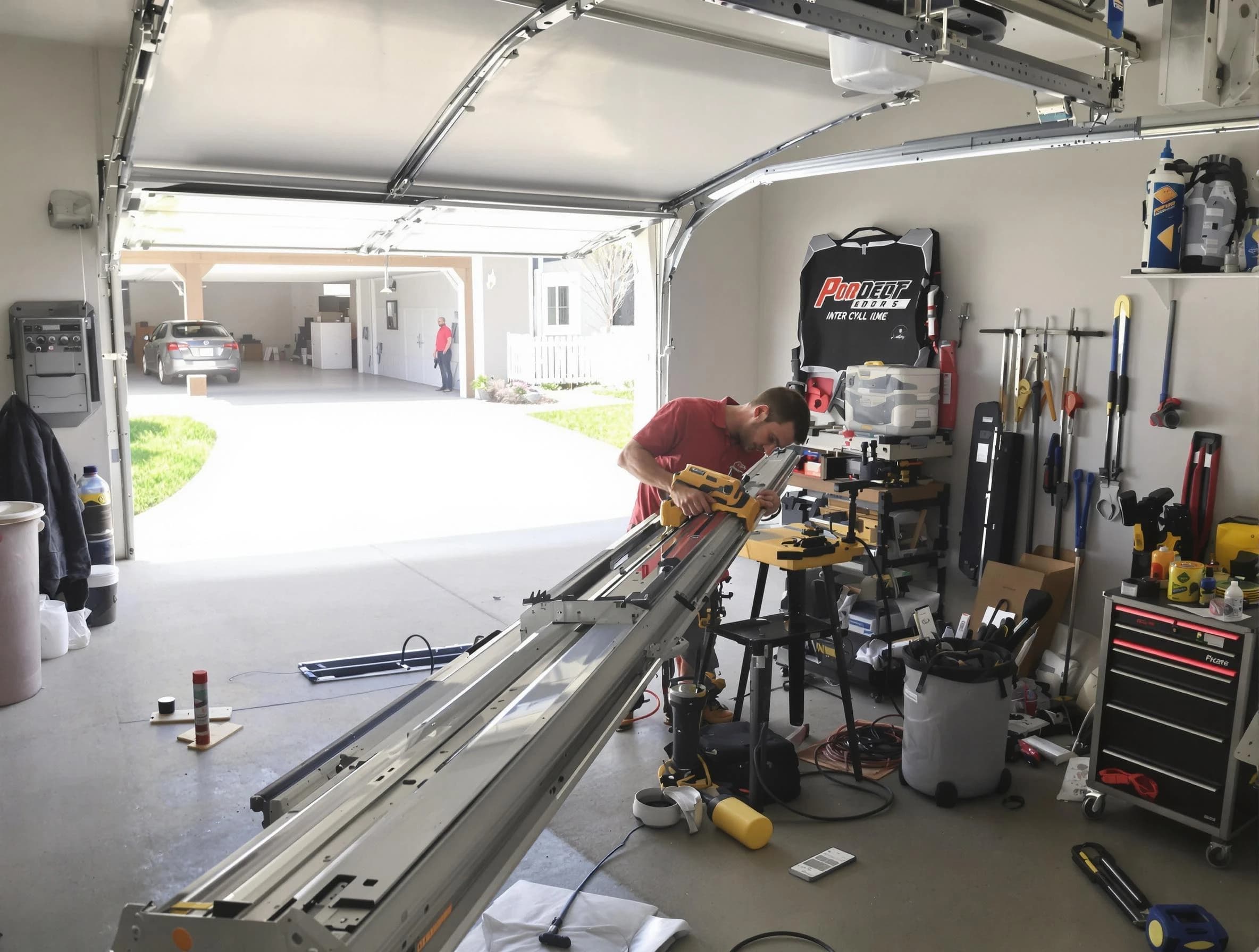 Glendale Garage Door Repair expert performing track repair in Glendale