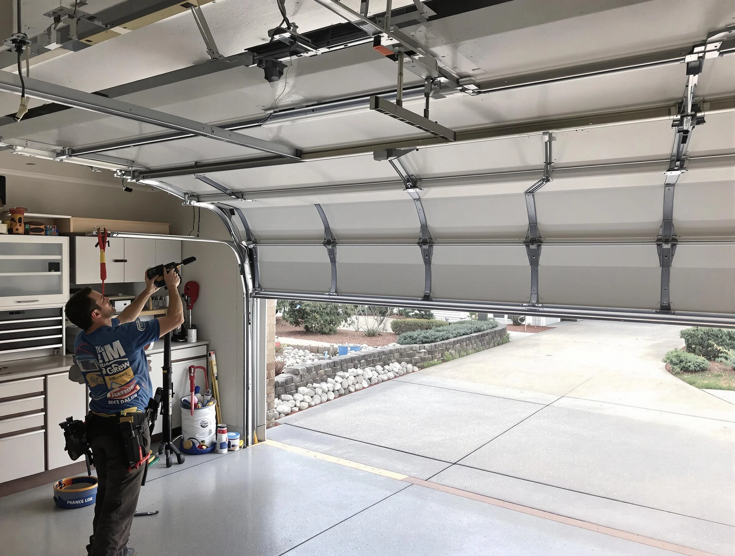 Garage door track repair service by Glendale Garage Door Repair in Glendale